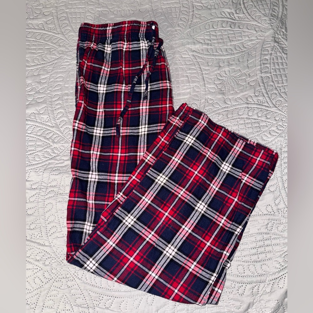 Merona Navy and Crimson Plaid Pajama Pants